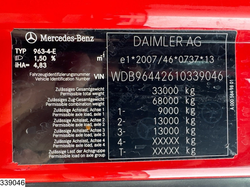 Cabeza tractora Mercedes-Benz Arocs 3353 6x4, EURO 6, Retarder, Hydrauliek, Combi: foto 7