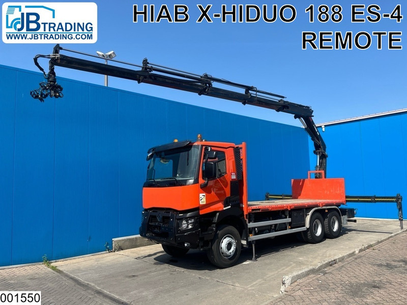Renault C 380 6x4, EURO 6, Hiab, Remote, Steel Suspension - Camión caja abierta, Camión grúa: foto 1 Renault C 380 6x4, EURO 6, Hiab, Remote, Steel Suspension - Camión caja abierta, Camión grúa: foto 1