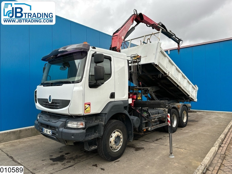 Renault Kerax 430 Dxi 6x4, Leaf spring suspension, Fassi F110XS.22 - Camión volquete, Camión grúa: foto 1 Renault Kerax 430 Dxi 6x4, Leaf spring suspension, Fassi F110XS.22 - Camión volquete, Camión grúa: foto 1