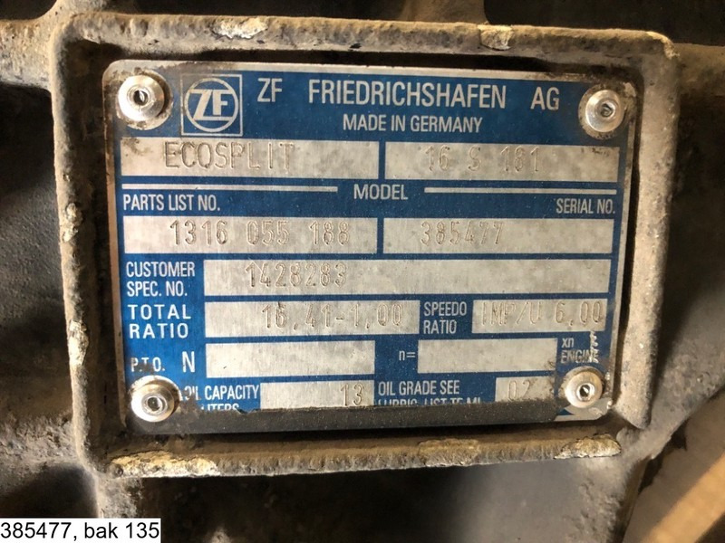 ZF ECOSPLIT 16 S 181 IT, Manual - Caja de cambios: foto 3 ZF ECOSPLIT 16 S 181 IT, Manual - Caja de cambios: foto 3