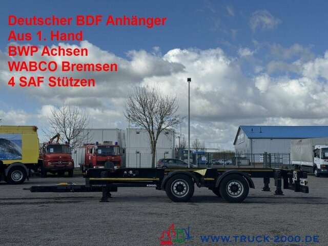 Kögel ZW 18-22,5 Tandem BDF BPW Achsen Scheibenbremsen - Remolque portacontenedore/ Intercambiable: foto 1 Kögel ZW 18-22,5 Tandem BDF BPW Achsen Scheibenbremsen - Remolque portacontenedore/ Intercambiable: foto 1