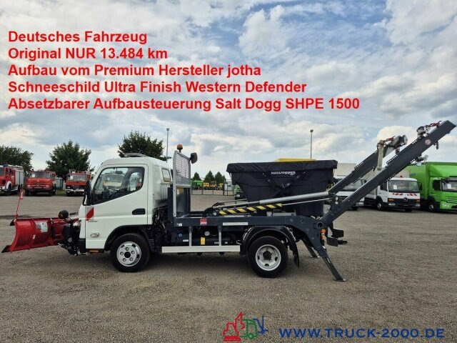 Mitsubishi Canter Fuso 6S15 Winter Schneeschild Salzstreuer - Camión portacontenedor de cadenas: foto 1 Mitsubishi Canter Fuso 6S15 Winter Schneeschild Salzstreuer - Camión portacontenedor de cadenas: foto 1