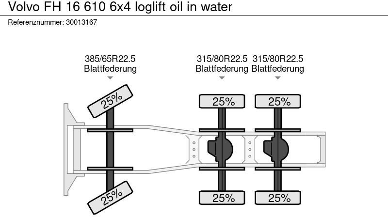 Cabeza tractora Volvo FH 16 610 6x4 loglift oil in water: foto 13