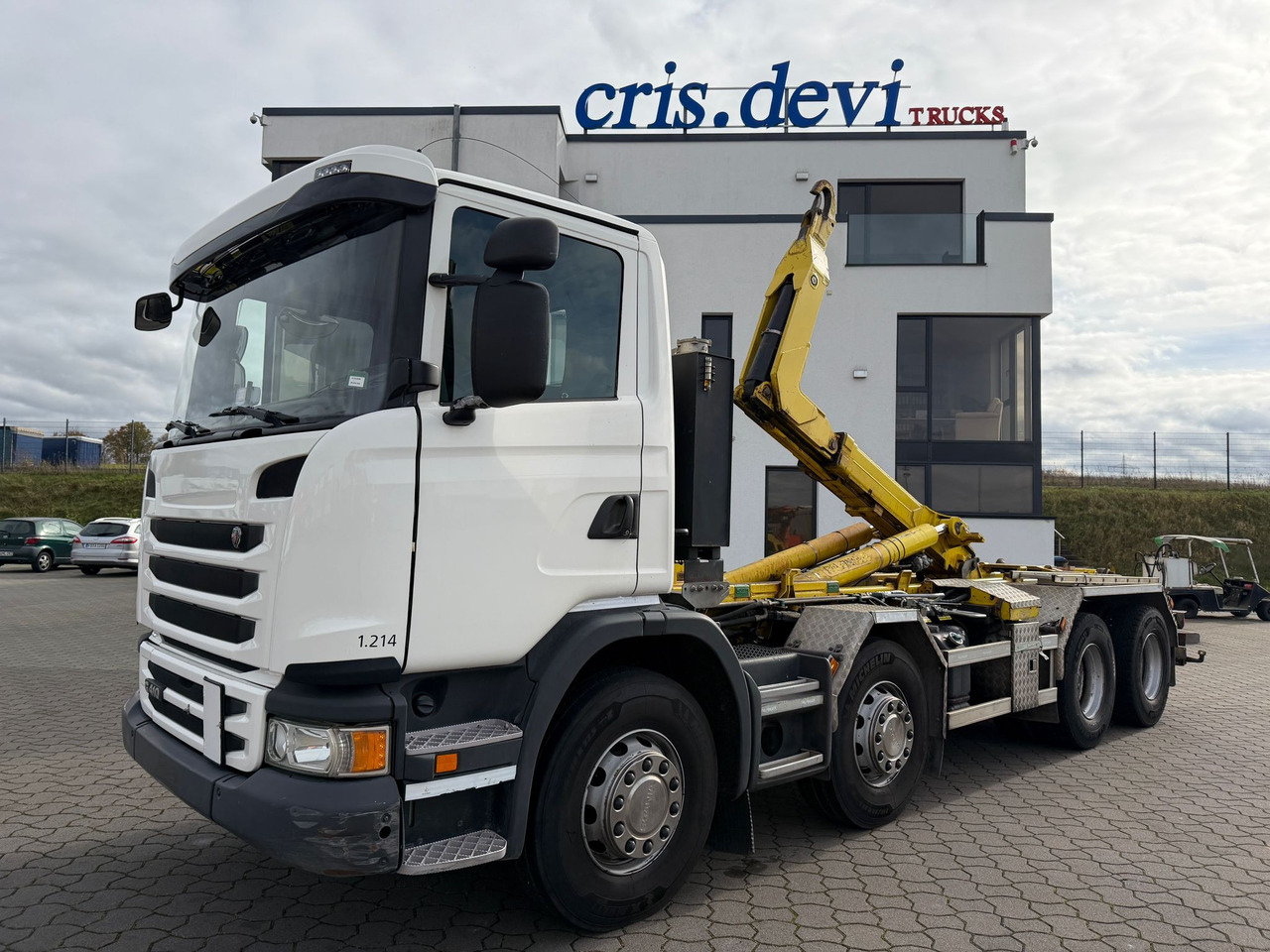 Scania P 410 8x4 Palfinger Getriebeschaden - Camión multibasculante: foto 1 Scania P 410 8x4 Palfinger Getriebeschaden - Camión multibasculante: foto 1