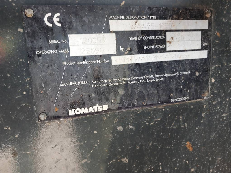 Cargadora de ruedas Komatsu WA475-10: foto 14
