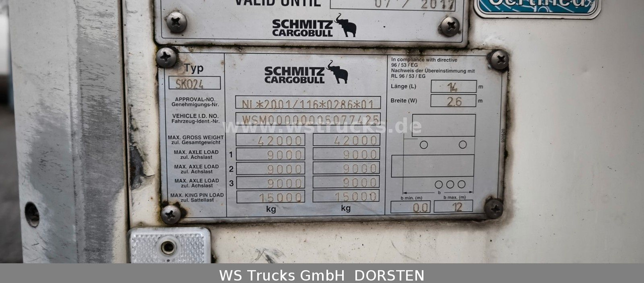 Schmitz Cargobull Kühlauflieger Rohrbahn Hooks | Vector 1850 MT - Semirremolque caja cerrada: foto 5 Schmitz Cargobull Kühlauflieger Rohrbahn Hooks | Vector 1850 MT - Semirremolque caja cerrada: foto 5