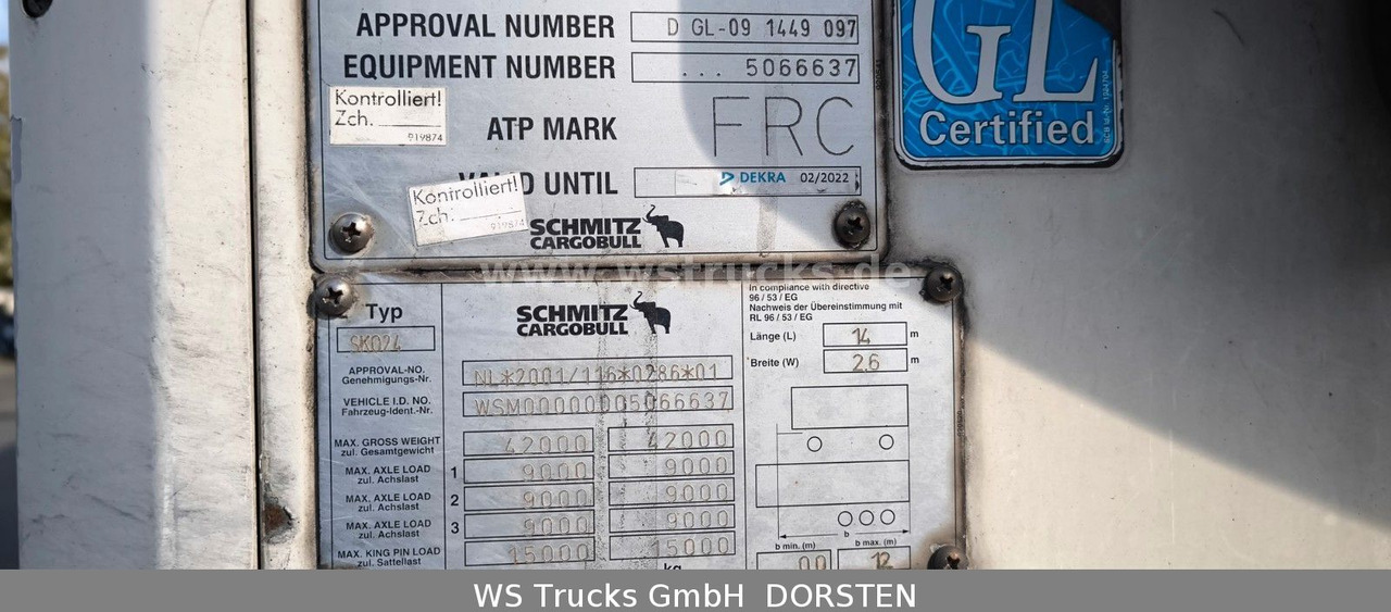 Schmitz Cargobull SKO 24 Kühlauflieger | Rohrbahn Vector 1850Mt - Semirremolque frigorífico: foto 3 Schmitz Cargobull SKO 24 Kühlauflieger | Rohrbahn Vector 1850Mt - Semirremolque frigorífico: foto 3