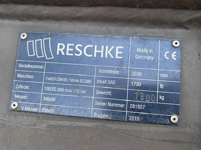 Reschke (990001098) 2.50 m GLV / ditch cleaning bucket CW - Implemento para Maquinaria de construcción: foto 4 Reschke (990001098) 2.50 m GLV / ditch cleaning bucket CW - Implemento para Maquinaria de construcción: foto 4