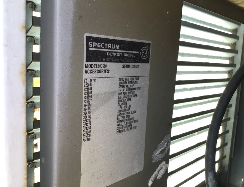 Generador industriale Detroit Diesel 60DS60 GENERATOR 54 KVA USED: foto 7