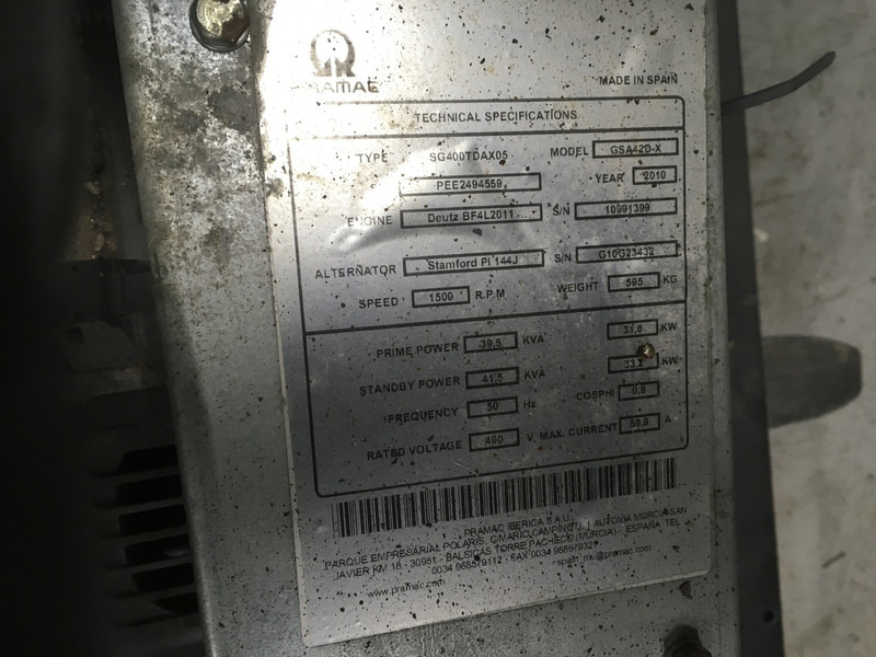 Generador industriale nuevo Deutz BF4L2011 GENERATOR 40KVA NEW: foto 7