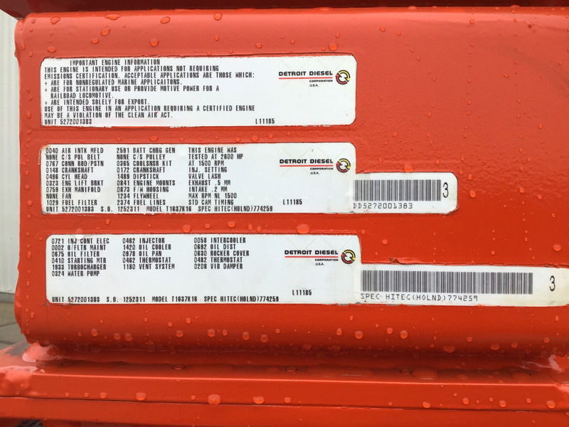 Bomba de agua MTU 16V4000 PUMP 3600M³/HR USED: foto 7