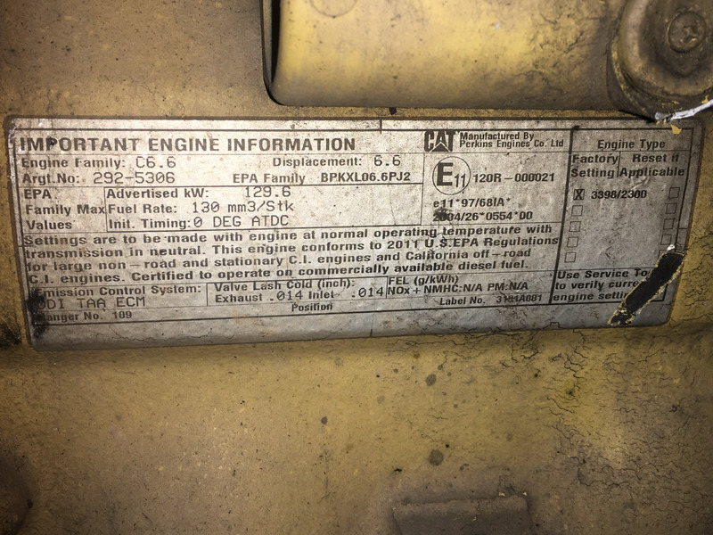 Maquinaria de construcción Caterpillar C6.6 C6E-2925306 FOR PARTS: foto 6