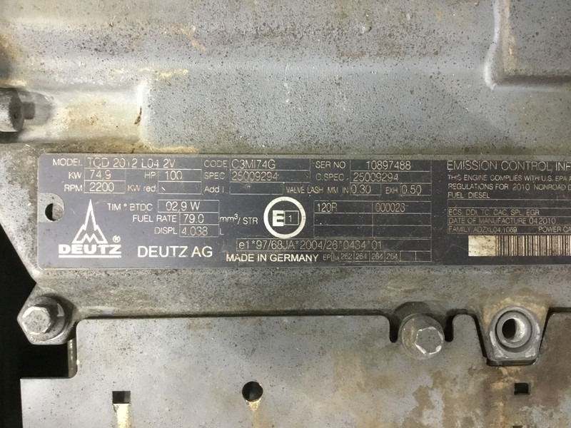 Maquinaria de construcción Deutz TCD2012L04 2V MECH. FOR PARTS: foto 6