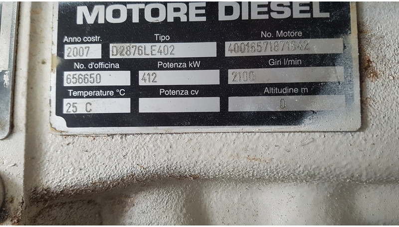 Maquinaria de construcción MAN D2876 LE402 USED: foto 6