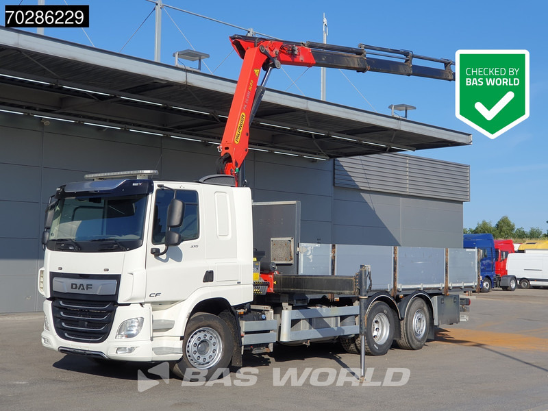 DAF CF 370 CF 6X2 Palfinger PK19.001 SLD D Kran Crane ACC Lift+lenkasche Euro 6 - Camión caja abierta, Camión grúa: foto 1 DAF CF 370 CF 6X2 Palfinger PK19.001 SLD D Kran Crane ACC Lift+lenkasche Euro 6 - Camión caja abierta, Camión grúa: foto 1