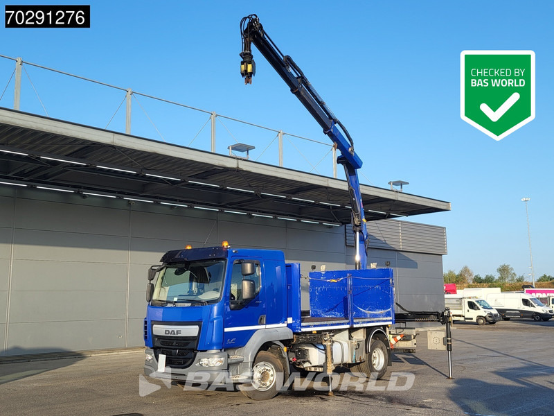 DAF LF 260 LF 4X2 HIAB 111 B-2 Hiduo Crane Automatic ACC Euro 6 - Camión caja abierta, Camión grúa: foto 1 DAF LF 260 LF 4X2 HIAB 111 B-2 Hiduo Crane Automatic ACC Euro 6 - Camión caja abierta, Camión grúa: foto 1
