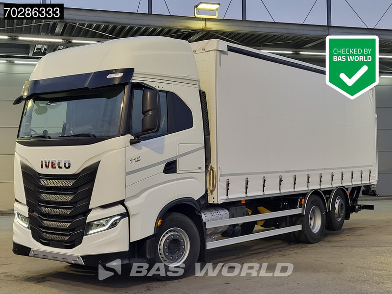 Iveco S-Way 490 6X2 NEW! Lift+steering Axle 2000kg Ladebordwand Retarder Navi Standklima - Camión lona: foto 1 Iveco S-Way 490 6X2 NEW! Lift+steering Axle 2000kg Ladebordwand Retarder Navi Standklima - Camión lona: foto 1