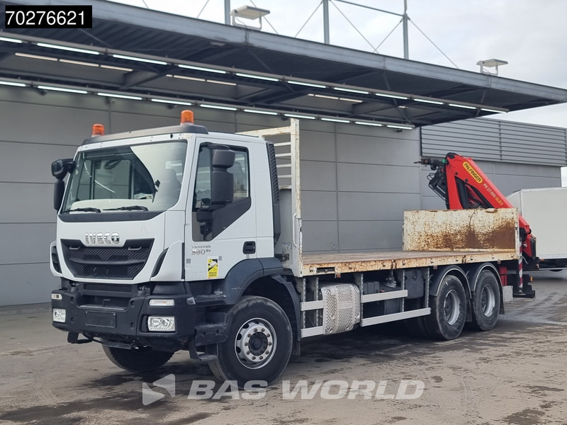 Camión caja abierta, Camión grúa Iveco Trakker 360 6X4 Palfinger PK17.001 SLD Remote Steelsuspension Big-Axle: foto 12