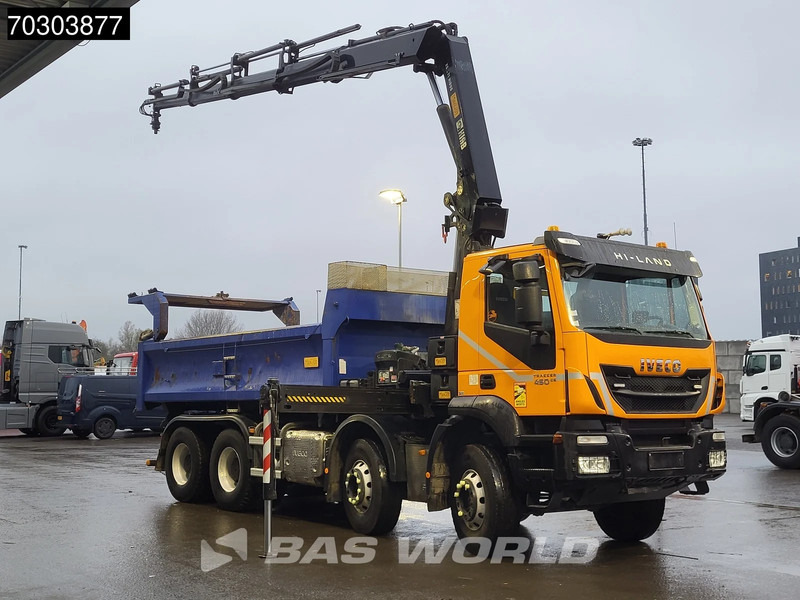 Iveco Trakker 450 8X4 HIAB 211 EP-4 Hiduo Kran Crane Big-Axle 2-Side Tipper Euro 6 - Camión volquete, Camión grúa: foto 3 Iveco Trakker 450 8X4 HIAB 211 EP-4 Hiduo Kran Crane Big-Axle 2-Side Tipper Euro 6 - Camión volquete, Camión grúa: foto 3