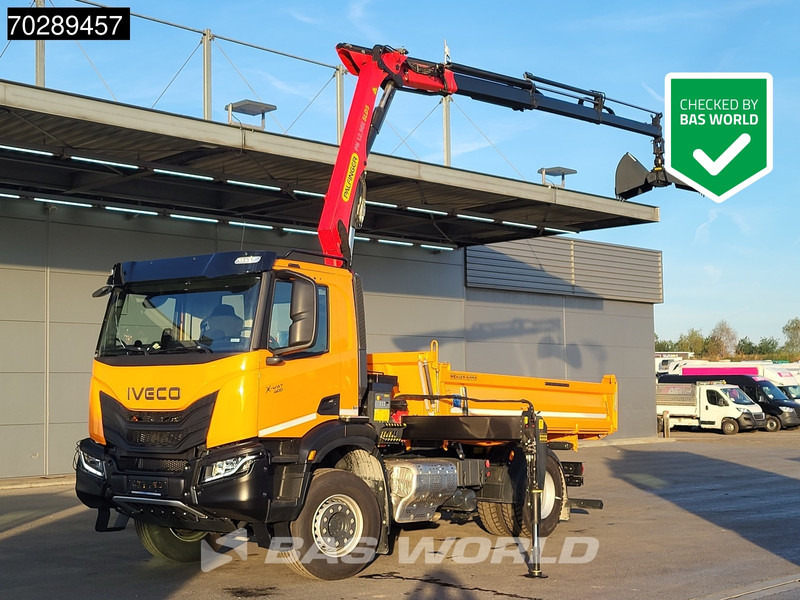 Iveco X-Way 400 4X2 New! Palfinger PK12.501 Crane 6m3 Meiller 3-SideTipper Navi ACC Euro 6 - Camión volquete, Camión grúa: foto 1 Iveco X-Way 400 4X2 New! Palfinger PK12.501 Crane 6m3 Meiller 3-SideTipper Navi ACC Euro 6 - Camión volquete, Camión grúa: foto 1