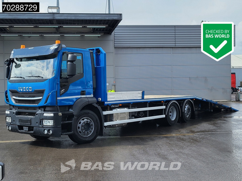Iveco X-Way 420 6X2 Machine transporter Hydraulic Ramp Winch Lift+steering axle ACC Euro 6 - Camión portavehículos: foto 1 Iveco X-Way 420 6X2 Machine transporter Hydraulic Ramp Winch Lift+steering axle ACC Euro 6 - Camión portavehículos: foto 1