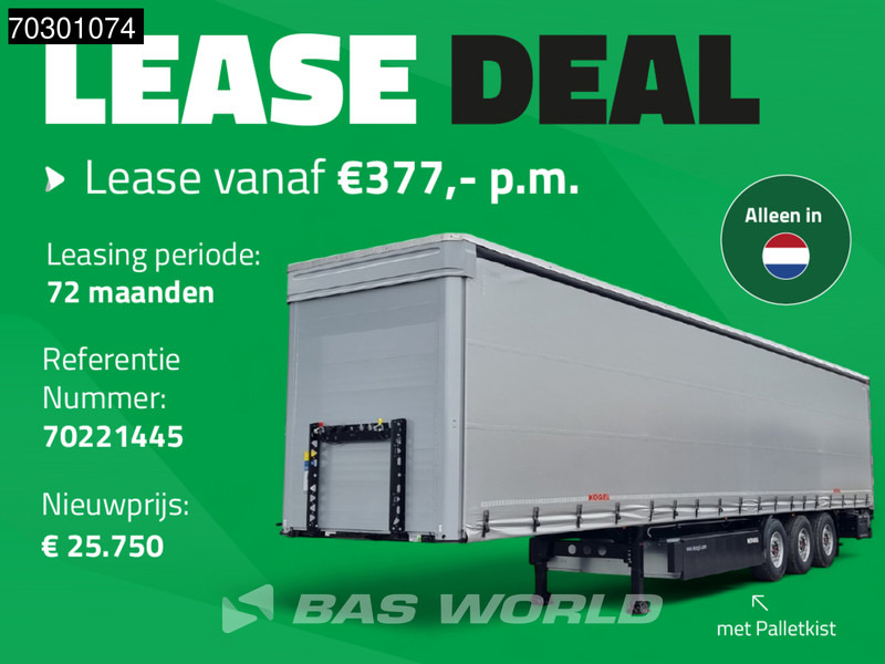 Kögel S24-1 3 axles NEW-UNUSED SAF Liftachse Edscha Palettenkist - Semirremolque lona: foto 2 Kögel S24-1 3 axles NEW-UNUSED SAF Liftachse Edscha Palettenkist - Semirremolque lona: foto 2