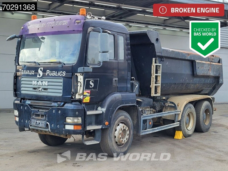MAN TGA 33.360 6X4 BROKEN ENGINE 13m3 Meiller tipper Steel suspension Manual Euro 4 - Camión volquete: foto 1 MAN TGA 33.360 6X4 BROKEN ENGINE 13m3 Meiller tipper Steel suspension Manual Euro 4 - Camión volquete: foto 1