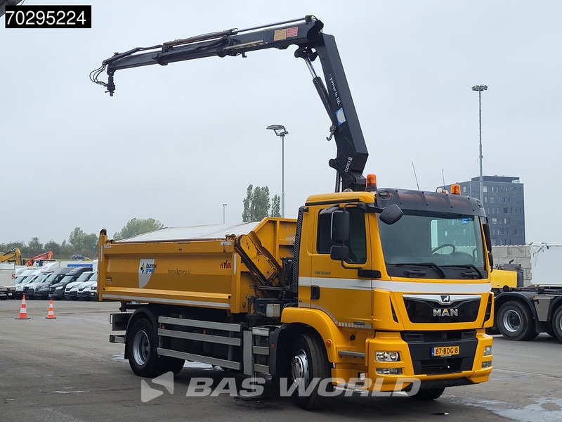 MAN TGM 18.250 TGM 4X2 NL-Truck 10m3 HSW Tipper 13Ton HMF 1300-K2 Crane Automatic Euro 6 - Camión volquete, Camión grúa: foto 3 MAN TGM 18.250 TGM 4X2 NL-Truck 10m3 HSW Tipper 13Ton HMF 1300-K2 Crane Automatic Euro 6 - Camión volquete, Camión grúa: foto 3