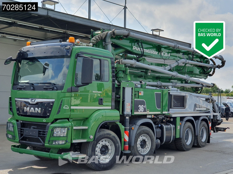 MAN TGS 37.460 8X4 Putzmeister M36-4 Pump Manual Big-Axle Steelsuspension Navi Euro 6 - Bomba de hormigón: foto 1 MAN TGS 37.460 8X4 Putzmeister M36-4 Pump Manual Big-Axle Steelsuspension Navi Euro 6 - Bomba de hormigón: foto 1