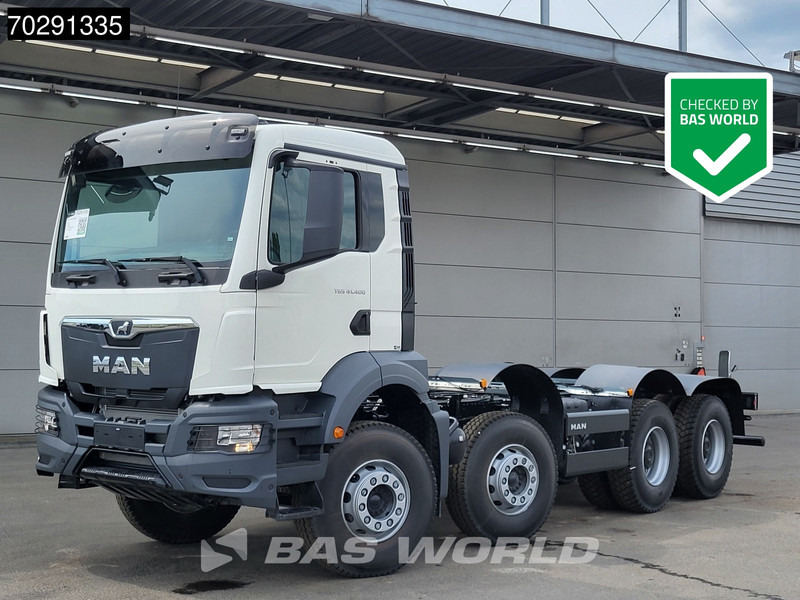 MAN TGS 41.400 8X4 New 8x4 chassis Engine PTO Steelsuspension Big-Axle Manual Euro 2 - Camión chasis: foto 1 MAN TGS 41.400 8X4 New 8x4 chassis Engine PTO Steelsuspension Big-Axle Manual Euro 2 - Camión chasis: foto 1