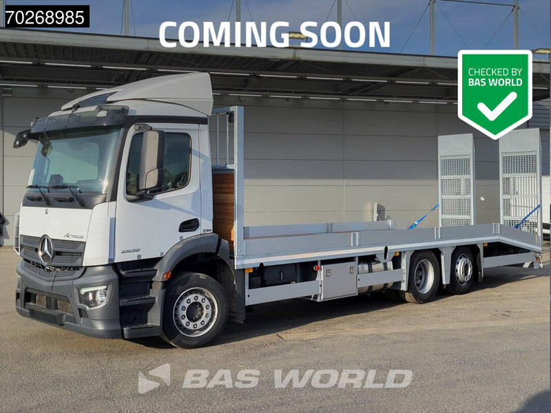 Mercedes-Benz Actros 2532 6X2 NEW! Machine tansporter Oprijwagen Lenkachse Navi Euro 6 - Camión portavehículos: foto 1 Mercedes-Benz Actros 2532 6X2 NEW! Machine tansporter Oprijwagen Lenkachse Navi Euro 6 - Camión portavehículos: foto 1