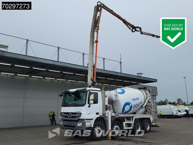 Mercedes-Benz Actros 3241 8X4 Mecbo MB 24L Pump + 7m3 Mecbo Mixer Big-Axle Steelsuspension Euro 5 - Bomba de hormigón: foto 1 Mercedes-Benz Actros 3241 8X4 Mecbo MB 24L Pump + 7m3 Mecbo Mixer Big-Axle Steelsuspension Euro 5 - Bomba de hormigón: foto 1