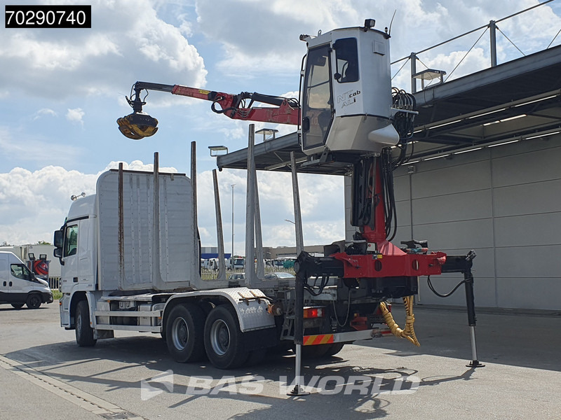 Mercedes-Benz Actros 3346 6X4 Original KM's! FTG V10CX.81 Kran Crane Holztransport Big-Axle Steelsuspension - Camión forestal, Camión grúa: foto 2 Mercedes-Benz Actros 3346 6X4 Original KM's! FTG V10CX.81 Kran Crane Holztransport Big-Axle Steelsuspension - Camión forestal, Camión grúa: foto 2