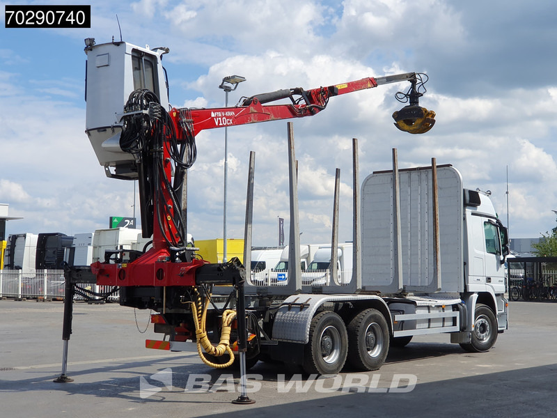 Mercedes-Benz Actros 3346 6X4 Original KM's! FTG V10CX.81 Kran Crane Holztransport Big-Axle Steelsuspension - Camión forestal, Camión grúa: foto 5 Mercedes-Benz Actros 3346 6X4 Original KM's! FTG V10CX.81 Kran Crane Holztransport Big-Axle Steelsuspension - Camión forestal, Camión grúa: foto 5