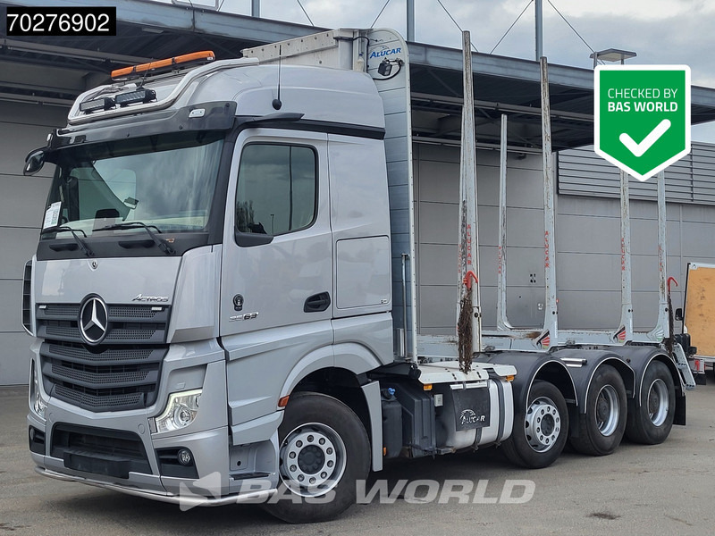 Mercedes-Benz Actros 3563 8X4 Timber truck wood transport Big-Axle Lift+Lenkachse Euro 6 - Camión forestal: foto 1 Mercedes-Benz Actros 3563 8X4 Timber truck wood transport Big-Axle Lift+Lenkachse Euro 6 - Camión forestal: foto 1