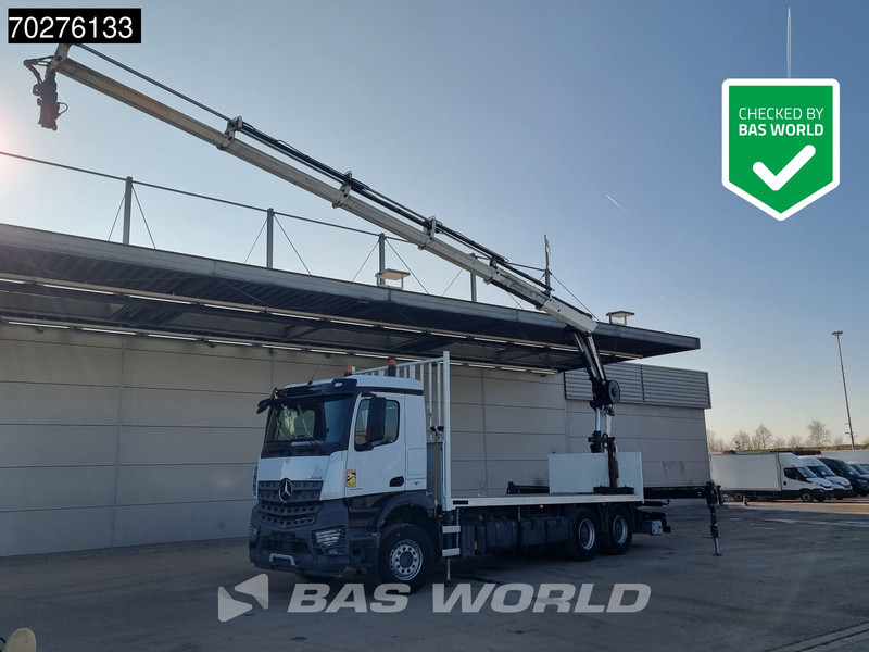 Camión caja abierta, Camión grúa Mercedes-Benz Arocs 2636 6X4 HIAB X-HIDUO 188 ES-S Crane Kran Big axle Euro 6: foto 1