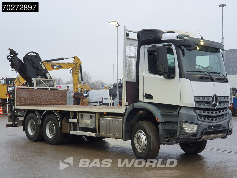 Camión caja abierta, Camión grúa Mercedes-Benz Arocs 2636 6X4 Hiab 144 E-3 Hipro Kran Crane Remote Full Steel Euro 6: foto 15