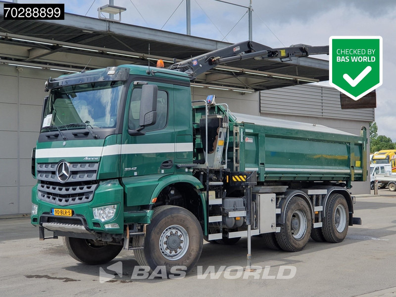 Mercedes-Benz Arocs 3342 Arocs 6X6 NL-Truck HMF 1643 Z-Crane Kran Steering Axle Big-Axle Euro 6 - Camión volquete, Camión grúa: foto 1 Mercedes-Benz Arocs 3342 Arocs 6X6 NL-Truck HMF 1643 Z-Crane Kran Steering Axle Big-Axle Euro 6 - Camión volquete, Camión grúa: foto 1
