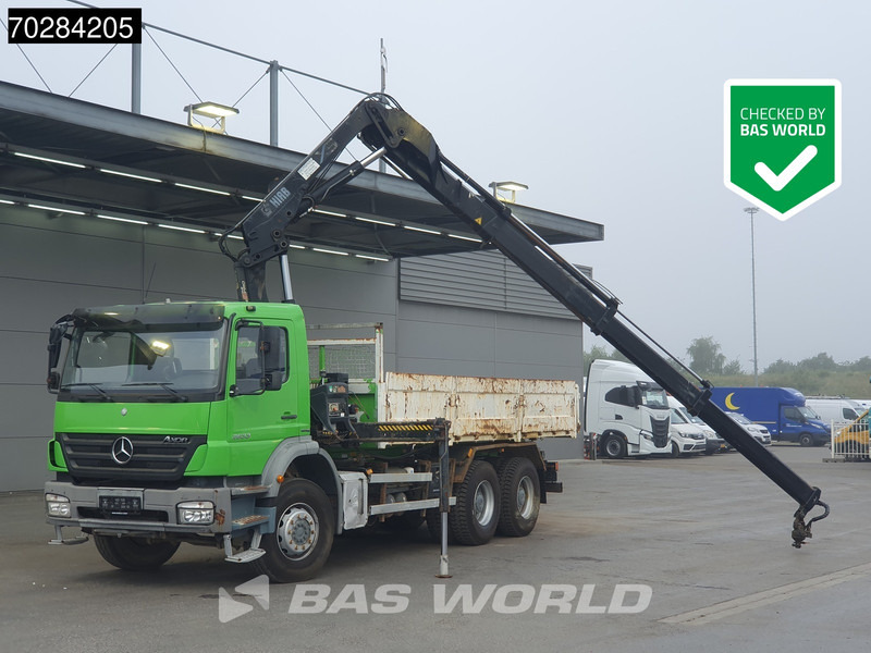 Mercedes-Benz Axor 2633 6X4 HIAB 144 ES-3 Kran Crane Manual Big-Axle Steelsuspension Euro 4 - Camión volquete, Camión grúa: foto 1 Mercedes-Benz Axor 2633 6X4 HIAB 144 ES-3 Kran Crane Manual Big-Axle Steelsuspension Euro 4 - Camión volquete, Camión grúa: foto 1