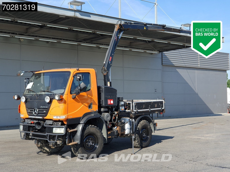 Mercedes-Benz U20 4X4 Hiab 022D-3 HIDUO Kran Crane Hydraulic Euro 5 - Camión caja abierta, Camión grúa: foto 1 Mercedes-Benz U20 4X4 Hiab 022D-3 HIDUO Kran Crane Hydraulic Euro 5 - Camión caja abierta, Camión grúa: foto 1