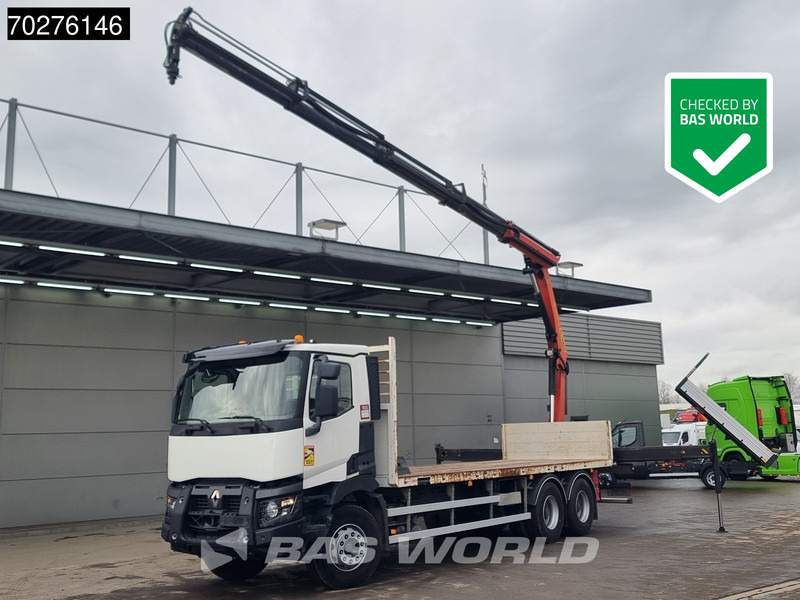 Renault C 380 6X4 Palfinger PK18002-EH Kran Crane Remote Automatic Retarder Euro 6 - Camión caja abierta, Camión grúa: foto 1 Renault C 380 6X4 Palfinger PK18002-EH Kran Crane Remote Automatic Retarder Euro 6 - Camión caja abierta, Camión grúa: foto 1
