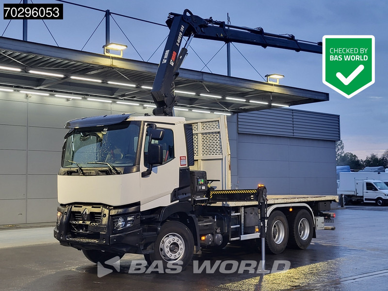 Renault C 430 6X4 HIAB 188 ES-3 X-HIDUO Crane Retarder Steelsuspension Big-Axle Euro 6 - Camión caja abierta, Camión grúa: foto 1 Renault C 430 6X4 HIAB 188 ES-3 X-HIDUO Crane Retarder Steelsuspension Big-Axle Euro 6 - Camión caja abierta, Camión grúa: foto 1