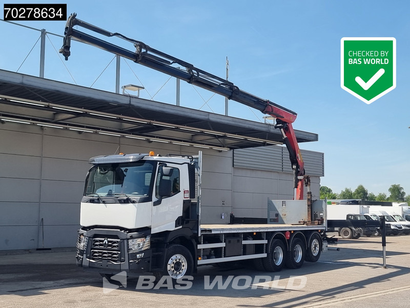 Renault C 480 8X4 Palfinger 24.001 SLD5 Kran Crane Lift-Lenkachse Euro 6 - Camión caja abierta, Camión grúa: foto 1 Renault C 480 8X4 Palfinger 24.001 SLD5 Kran Crane Lift-Lenkachse Euro 6 - Camión caja abierta, Camión grúa: foto 1