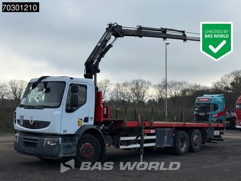 Renault Premium 410 6X2 Terex 120.2E - A3L Kran Crane Lift-Axle Manual Euro 5 - Camión caja abierta, Camión grúa: foto 1 Renault Premium 410 6X2 Terex 120.2E - A3L Kran Crane Lift-Axle Manual Euro 5 - Camión caja abierta, Camión grúa: foto 1