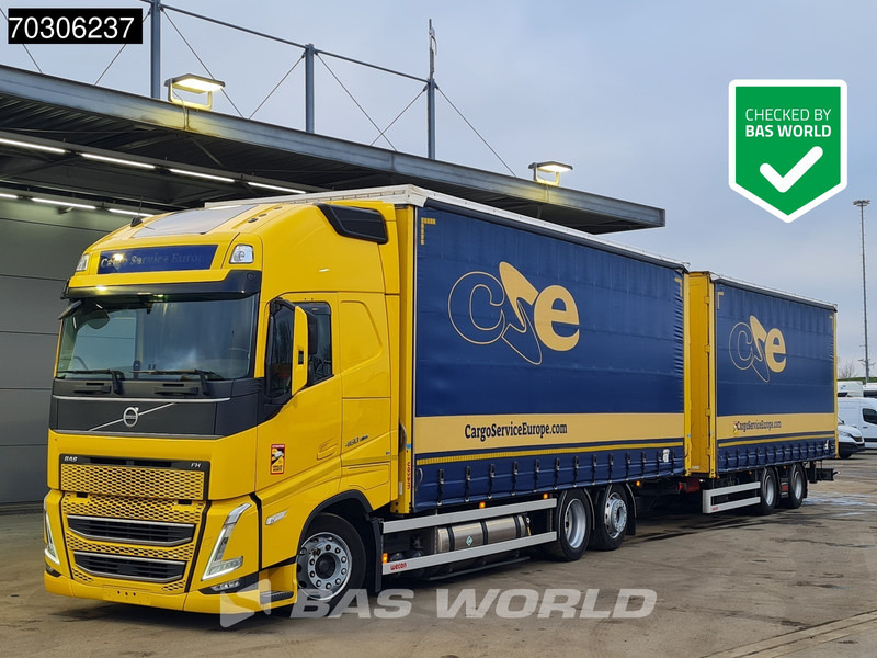 Volvo FH 460 6X2 Curtainsider Combi LNG Engine Sliding roof I-Park cool VEB+ - Camión lona: foto 1 Volvo FH 460 6X2 Curtainsider Combi LNG Engine Sliding roof I-Park cool VEB+ - Camión lona: foto 1