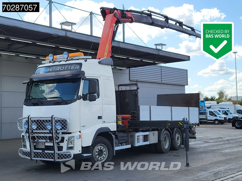 Volvo FH 480 FH 6X2 Palfinger PK26002 EH Kran Crane + Fly Jib Manual Liftachse Euro 5 - Camión caja abierta, Camión grúa: foto 1 Volvo FH 480 FH 6X2 Palfinger PK26002 EH Kran Crane + Fly Jib Manual Liftachse Euro 5 - Camión caja abierta, Camión grúa: foto 1