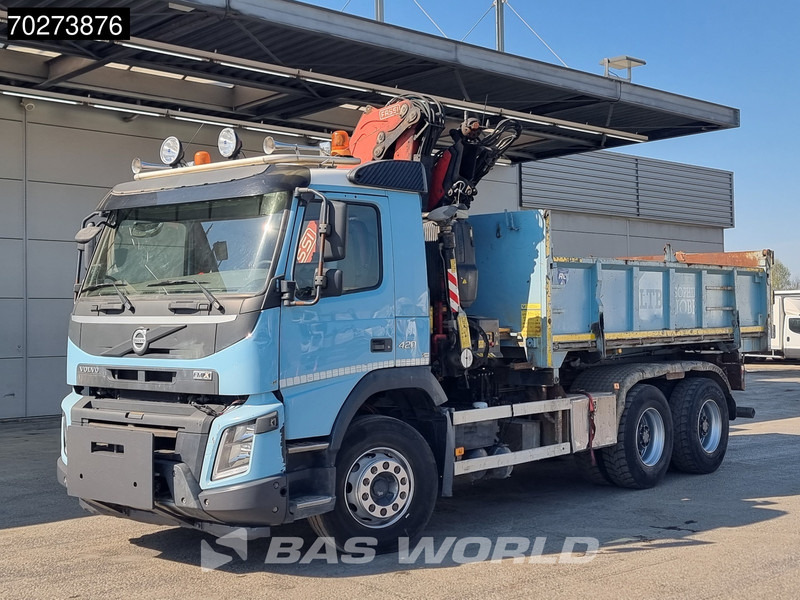 Camión volquete, Camión grúa Volvo FMX 420 6X4 Fassi F155A.2.22 Crane 9m3 Big-Axle Automatic Euro 5: foto 13