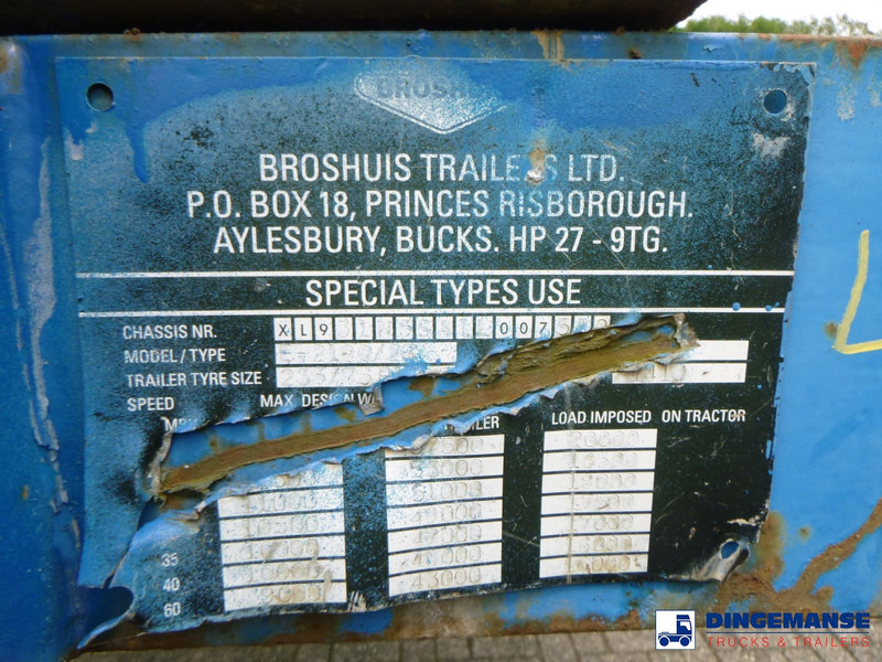 Leasing de Broshuis 3-axle semi-lowbed trailer 45 t / extendable Broshuis 3-axle semi-lowbed trailer 45 t / extendable: foto 10