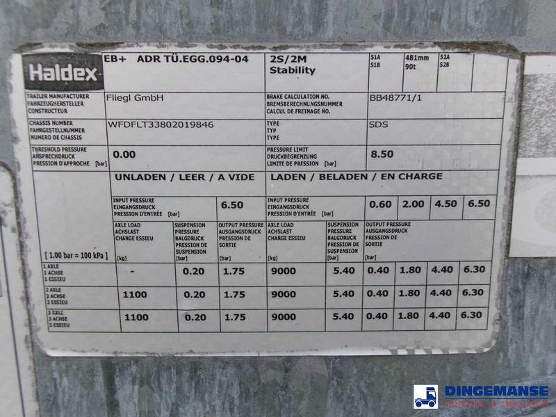 Semirremolque portacontenedore/ Intercambiable Fliegl 3-axle container trailer 45 ft: foto 16