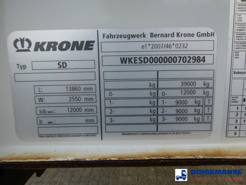 Semirremolque lona Krone Curtain side trailer SD: foto 6